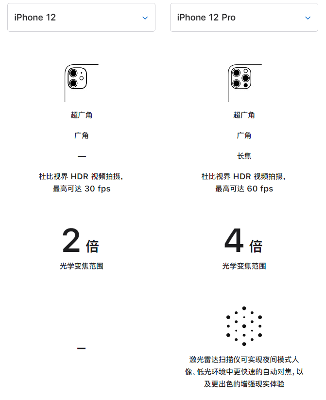 临安苹果手机维修分享苹果 iPhone 12 与 iPhone 12 Pro 选哪款 